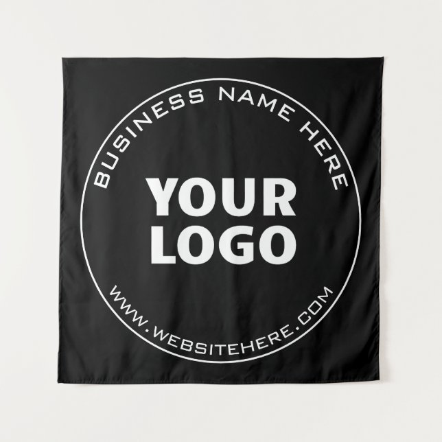 Your Business Name, Website + Uploaded Image Tapestry (Front)