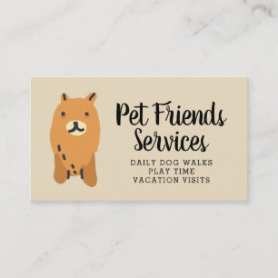Your Business Pet Services Business Card