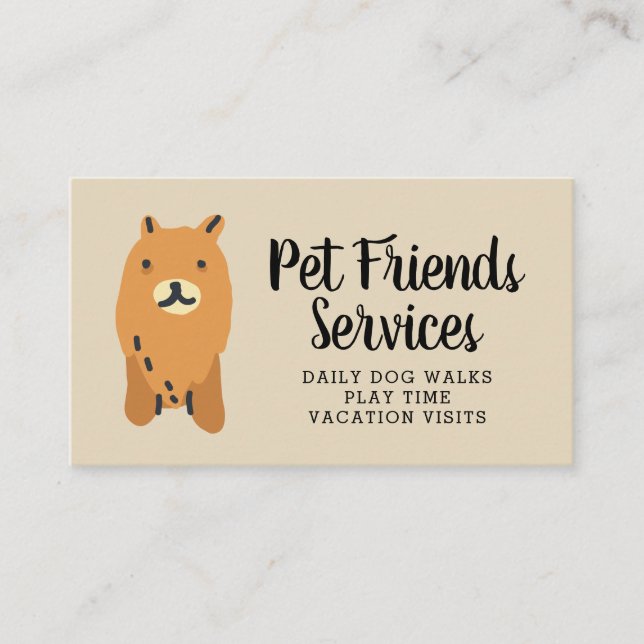 Your Business | Pet Services Business Card (Front)