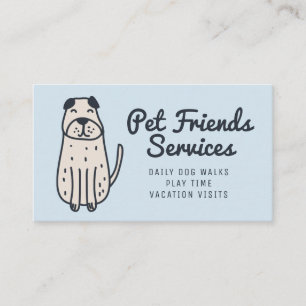 Your Business Pet Services Business Card