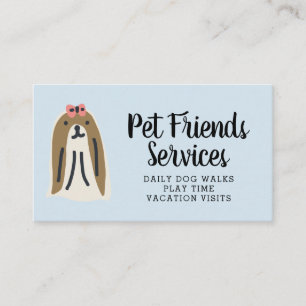 Your Business Pet Services Business Card