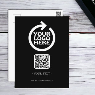 Your Business QR Code and Logo Postcard