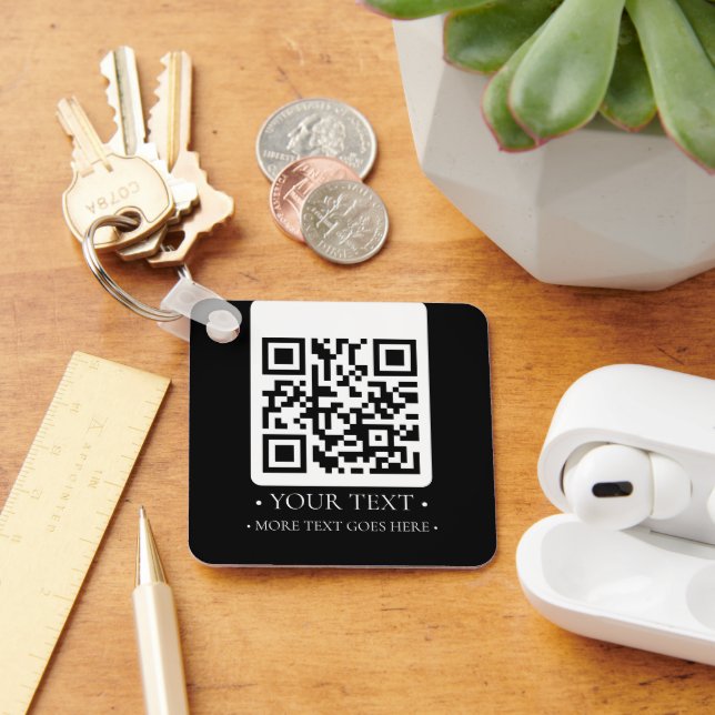 Your Business QR Code Key Ring (Desk)