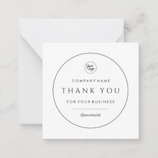 Your Business Thank You Classic Note Card