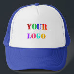 Your Business Trucker Hat with Your Logo or Photo<br><div class="desc">Your Logo or Photo / Text Promotional Business or Modern Personal Trucker Hats / Gift - Add Your Logo - Image - Photo or QR Code / or Text / Information - Resize and move elements with Customization tool. Choose colors ! ( Select your logo color with filter for colors...</div>