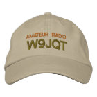 YOUR CALL SIGN ON EMBROIDERED HAT