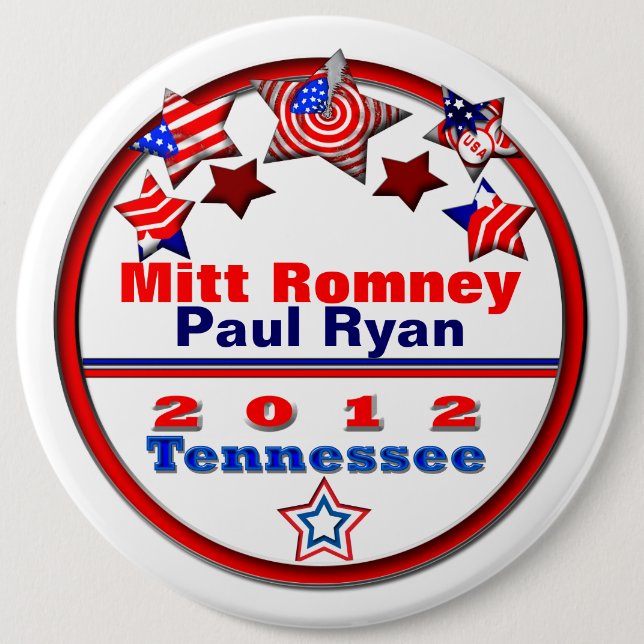 Your Candidate Tennessee 6 Cm Round Badge (Front)