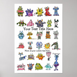 Your Cartoon MonSTARS Personalised Poster