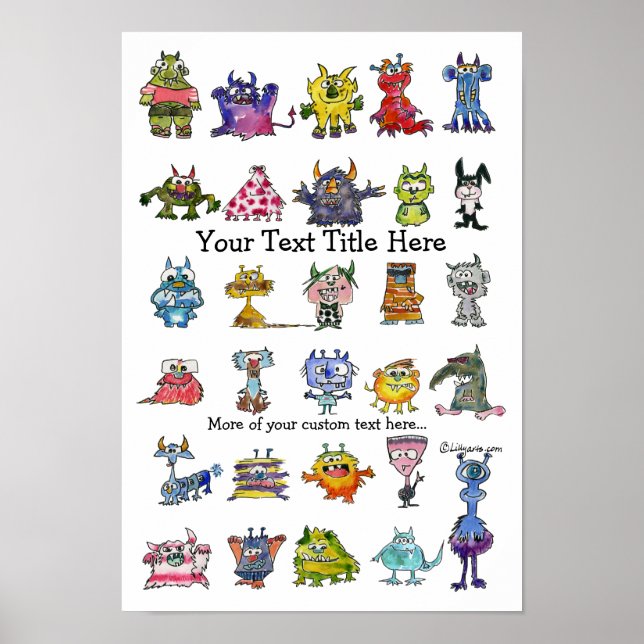 Your Cartoon MonSTARS Personalised Poster (Front)