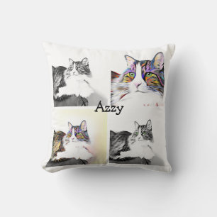 Your cat name, stunning modern cat cushion