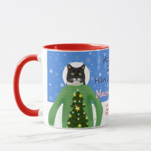 Your Cats in Ugly Christmas Sweaters Custom Photo  Mug
