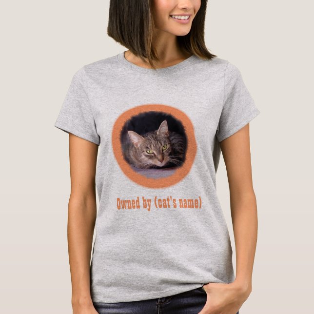 Your cat's picture and name on this T-Shirt (Front)