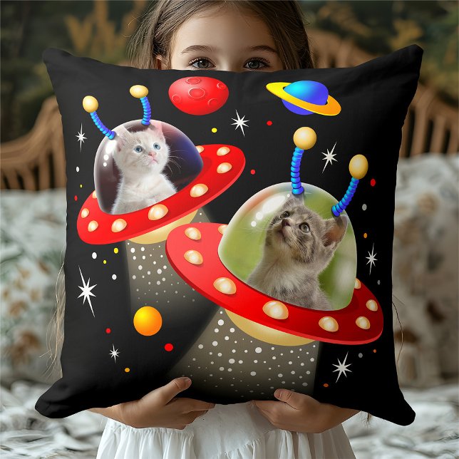 Your Cats Sci-Fi UFO Cat Alien Space Theme Cushion (Creator Uploaded)