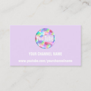 YOUR CHANNEL NAME YOUTUBER SUSCRIBE LOGO QR PINK BUSINESS CARD