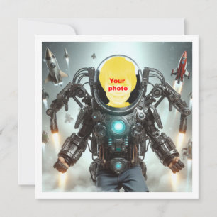 Your child robot, exoskeleton, super hero  card