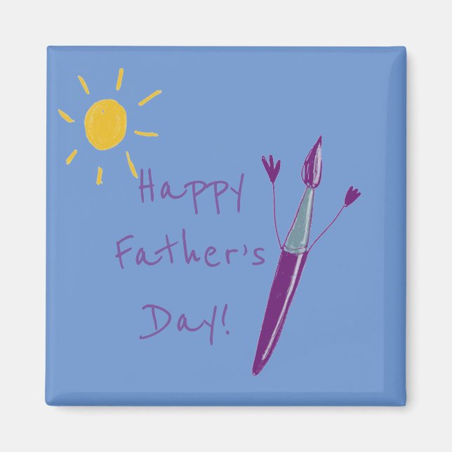 Your Child’s Artwork Father’s Day Magnet (Front)