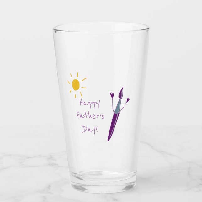 Your Child’s Artwork For Dad Glass (Front)