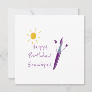 Your Child’s Artwork For Grandpa Holiday Card