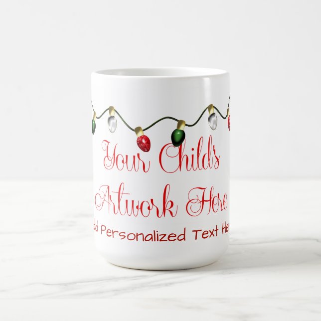 Your Child's Artwork Christmas Template  Mug (Center)