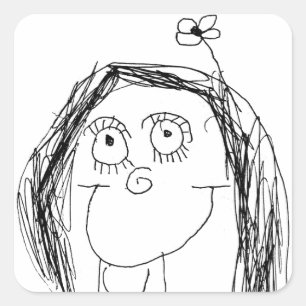 Your Child's Drawing - Mother's Day Gift Square Sticker