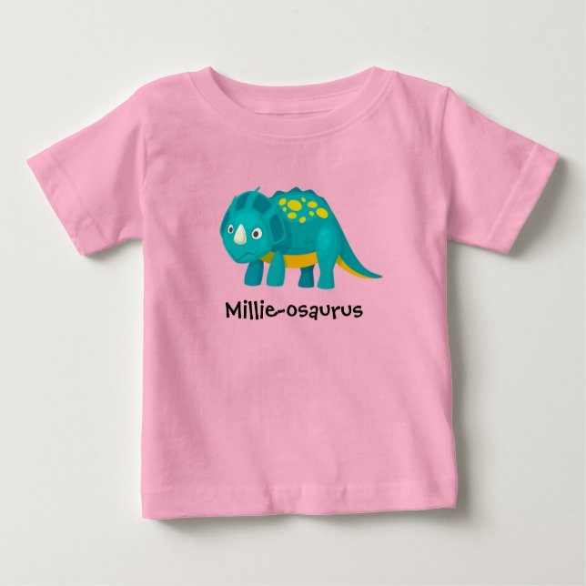 Your Child's Name Dinosaur Design Tee Shirt (Front)