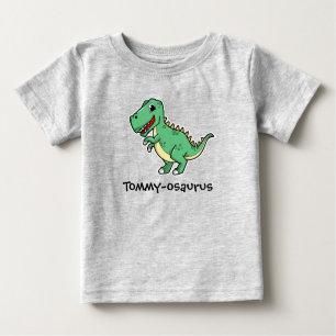 Your Child's Name Dinosaur Design Tee Shirt