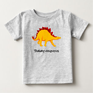 Your Child's Name Dinosaur Design Tee Shirt