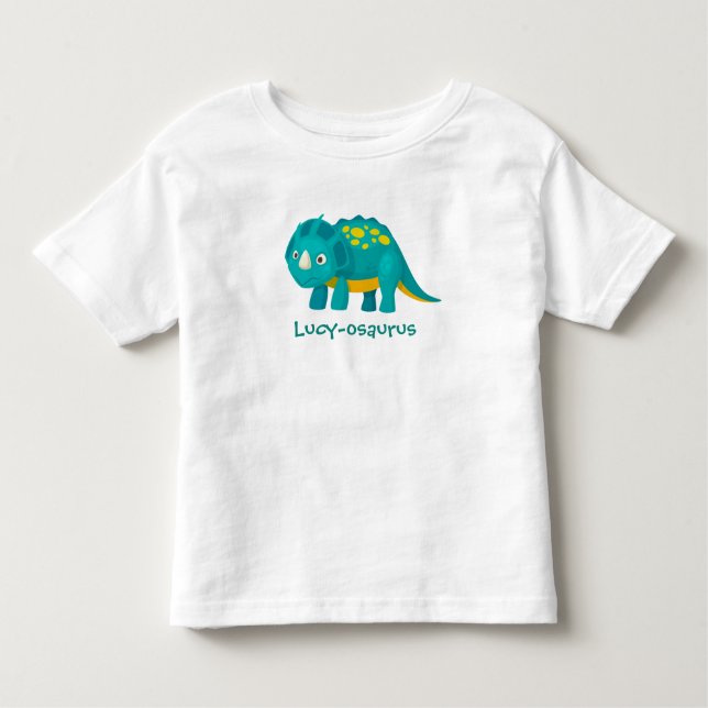 Your Child's Name Dinosaur Design Toddler T-shirt (Front)