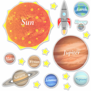 Your Childs Name Planets Spaceships Solar System