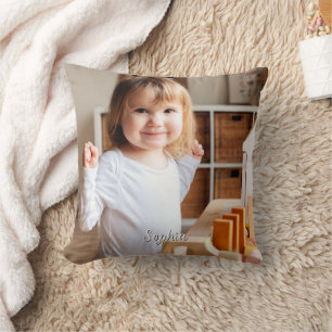 Your Child's Photo & Script Name Cushion