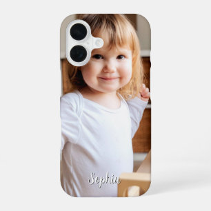 Your Child's Photo & Script Name iPhone 16 Case