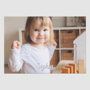 Your Child's Photo & Script Name Tissue Paper