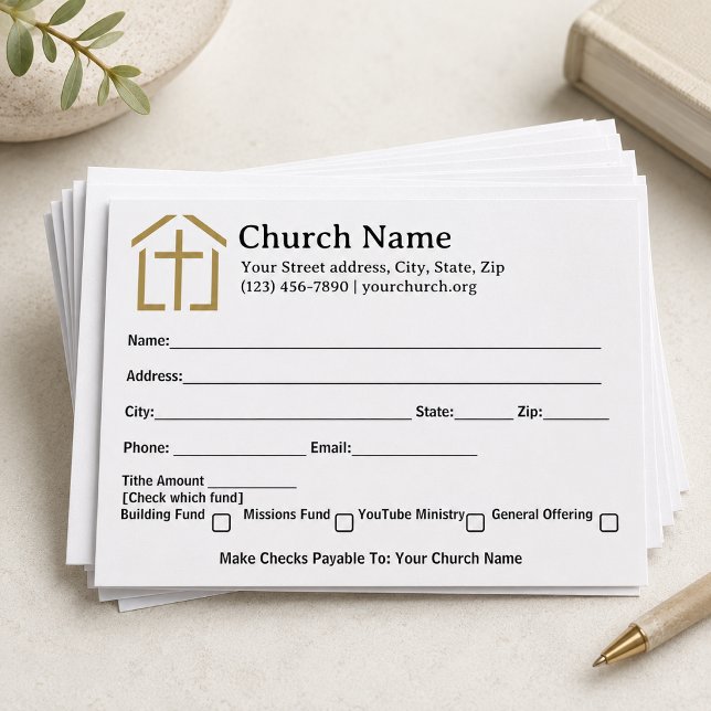 Your Church Tithes Offering Template Envelope (Creator Uploaded)