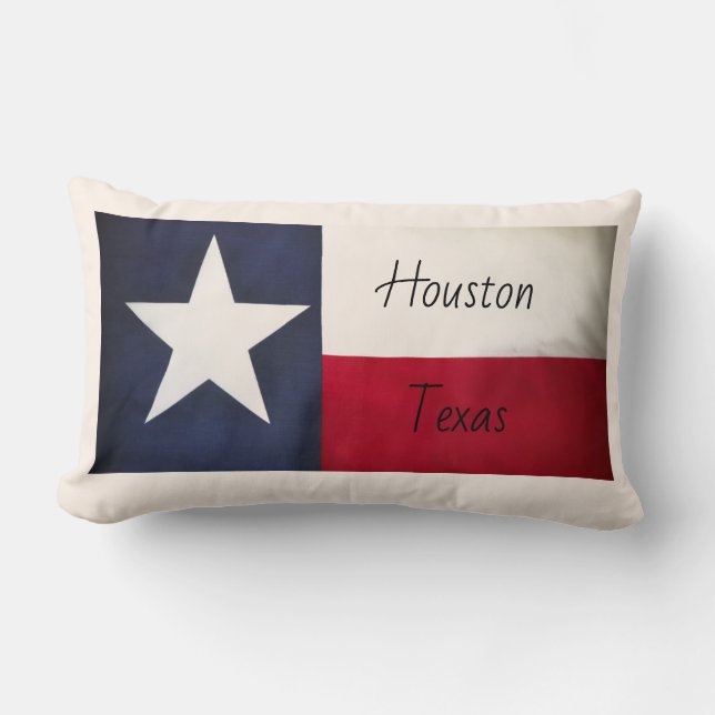 Your city, Texas outdoor Pillow (Front)