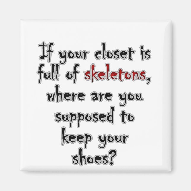 Your closet is so full of secrets there is no room magnet (Front)