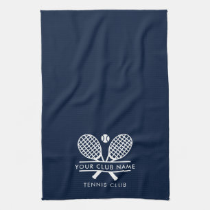 Your Club Name Tennis Team Any Colour White Tea Towel