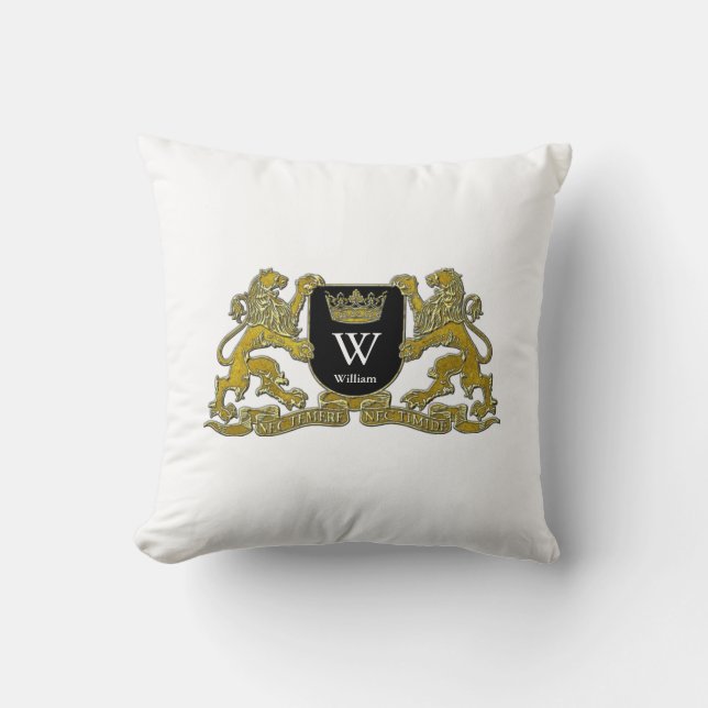 Your Coat of Arms Monogram and Colour Cushion (Front)