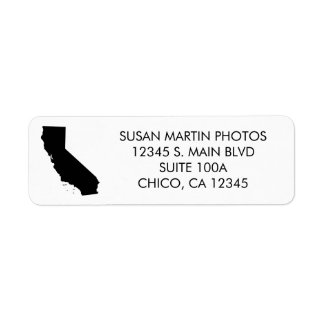 Your Color California Modern Minimalist Return Address Label
