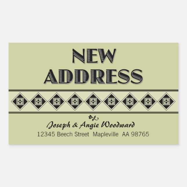Your Colour Choice! Custom New Address Stickers (Front)