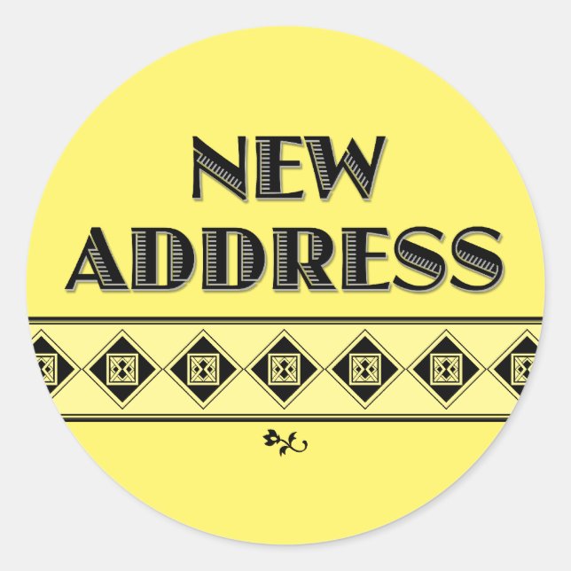 Your Colour Choice! New Address Stickers (Front)