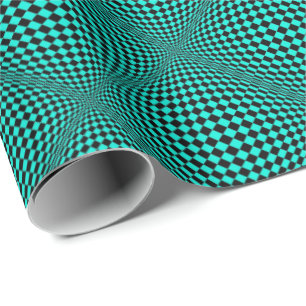 Your Colour with Op Art Checkers Wrapping Paper