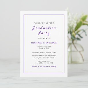 Your Colours and Font Graduation Party Invitation