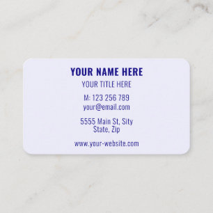 Your Colours Business Name Promotional Personalise Business Card