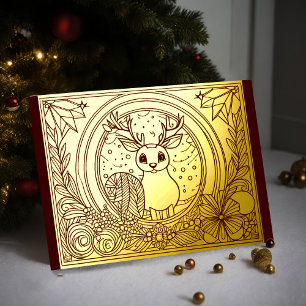 Your Colours Christmas Scene Foil Foil Holiday Card