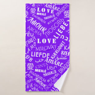 Your Colours Love Bath Towels - Multi Language
