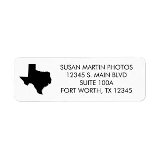 Your Colours Texas Modern Minimalist Return Address Label