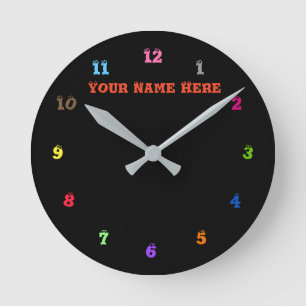 Your Colours , Text and Font Clock - Personalised