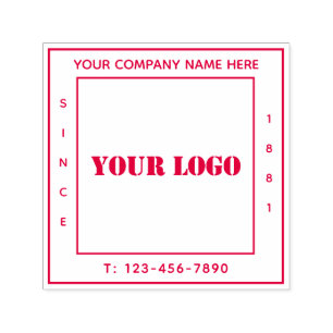 Your Company Business Logo Personalised Modern Self-inking Stamp