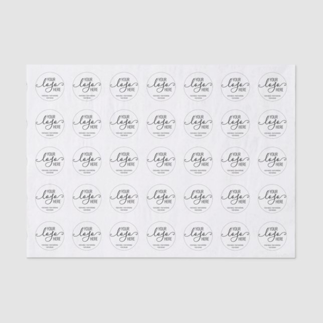 Your Company Business Logo Promotional Wrapping Tissue Paper (Front)