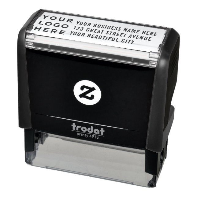 Your Company Logo Address Self-inking Stamp (Product)
